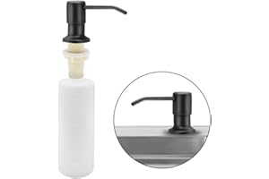 GCCL Sink Soap Dispenser Kitchen, 350ml Kitchen Built-in Stainless Steel Dispenser for Sink, Refillable Soap Dispenser with 360° Rotation Pump for Kitchen Sink