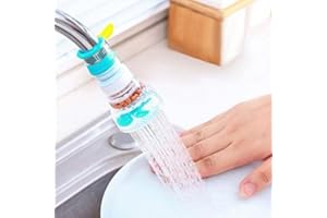 JAWSEU Küchenarmatur, 360°Drehbar Wasserhahn Küche Spültischbatterie mit rheinwing Wasserhahn - Beschleuniger Filter Spültischarmatur und mischbatterien für küche (Blau)