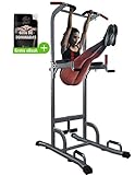 DISPOSITIVO MULTIFUNCIONAL: La estación multifuncional de ejercicios 7 en 1 ofrece la posibilidad de reemplazar otros 7 dispositivos: ideal como barra para dominadas, espalda y tríceps, también con sección para flexiones, abdominales y fondos.