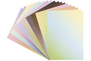 IDEEN MIT HERZ Papier décoratif, avec dégradé de couleur, carton décoratif coloré, format DIN A4, 250 g/m², intense ou pastel, 10 dégradés de couleurs différents, auto-adhésif, 20 feuilles