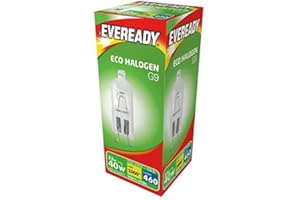 ENERGIZER G9 33W=40W Eveready Energiser Branded 240V Dimmable 460 Lumen D Rated Safety Fused Halogen Clear Bulbs Lamps Capsules (1 Pack)