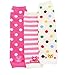 Baby Toddler Girl Leg Warmers Pack of 3 - COLOURFUL POLKA DOT STRIPED BEAR