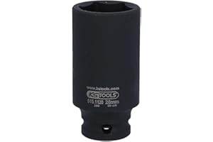 KS Tools 515.1128 Bussola Esagonale per Avvitatori ad Impulsi, Lunga, 28 mm, 1/2"
