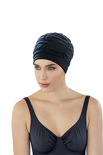 Fashy - Gorro de baño de Tela Azul Marine Talla:Talla única