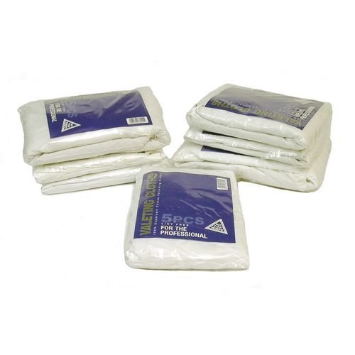 Professional 100% Supersoft Lint Free Cotton Polishing Cloths (5 pack)