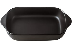 HCHLQLZ Black Small Ceramics Rectangular Baking Dishes with Handle for Oven Ceramic Baking Pan Lasagna Casserole Pan Individual Bakeware 9x5 inch