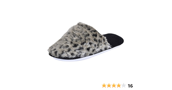 black leopard print slippers