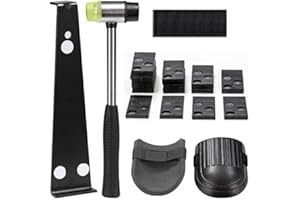 FASTDEPLE Laminate Flooring Tools, Flooring Tools with 40pc Spacers, Vinyl Flooring Tools with Double Faced Mallet, Wood Flooring Installation Kit Duty Pull Bar and Knee Pads