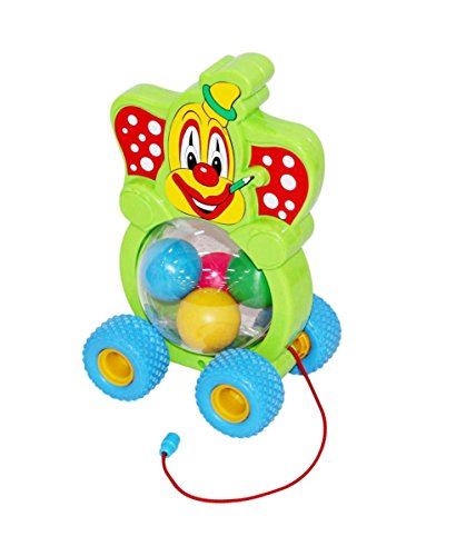 Игрушка бимбосфера - клоун каталка на шнурке (4810344054425)