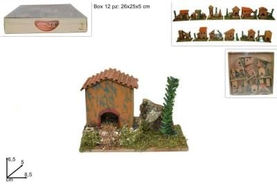 Complete Set 12 CASETTE CASOLARI for Nativity Scene Christmas asortite