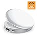 Produktbild Powerbank kleine Schminkspiegel LED Beleuchtet - 3000mAh Portables Ladegerät, Make up Spiegel Faltbarer Taschenspiegel - Geschenke für frauen - Geschenk für mama - Valentinsgeschenk (Silber)
