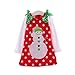 Happy Cherry Baby Kids Child Toddler Little Girls Cute Christmas Snowman Costume Long Sleeve Skirt Clothing Party Dress