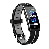 DJym Fitness-Tracker, Colour Screen Activity Tracker Waterproof IP68 Fitness Watch mit Heart Rate Monitor Smartwatch for Kids Women and Men Call Notification Push,Black