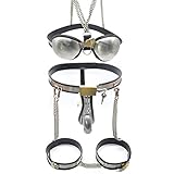 YiFeng Male Bondage Full Chastity Belt Device Stainless Underwear Thigh Bands + Bra