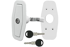 PRO-STYLING DESIGN FOR PERFECTION Serratura a scatto con serratura, per salino, roulotte, camper, caravan, colore bianco