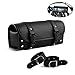 Produktbild Womdee Motorrad Leder Werkzeugtasche, wasserdichte Motorrad Gabel Tasche, Balck Lenkertasche und Handy Brieftasche Tasche, Kofferraum Seitentasche für Honda Suzuki Kawasaki Yamaha BMW KTM Ducati