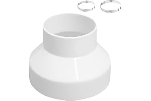 CUEMOON Reducerare för ventilationskanaler, reducerare 150 mm till 100 mm för kanalreduktion – ventilationsomvandling –