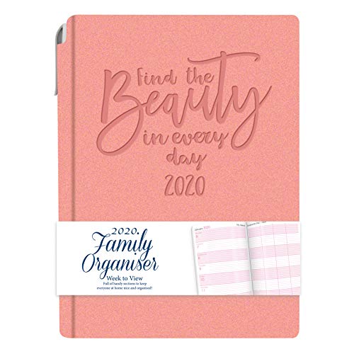 2020 0914 - Agenda familiar (A5, tapa blanda), color rosa