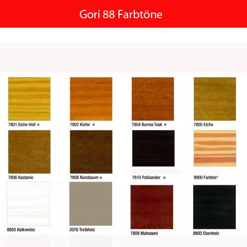 Gori 88 Compact-Lasur „Das Original“ – Holzlasur Palisander 7810 2,5 Liter - 2
