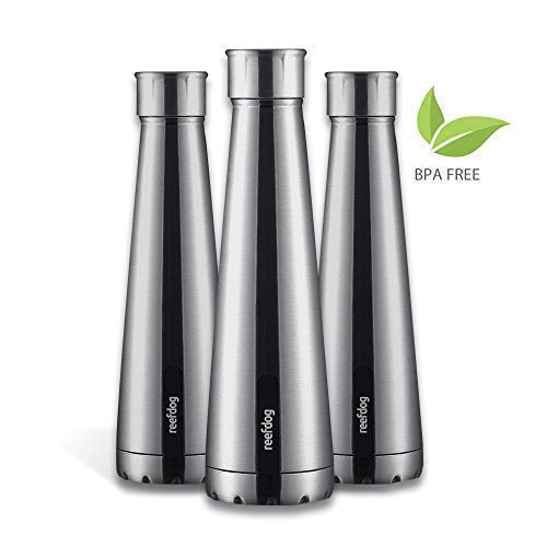 Reefdog Stainless Steel Water Bottle - Leak Proof, Light Weight 400ml Sports Water Bottle, BPA free Reefdog Stainless Steel Water Bottle - Leak Proof, Light Weight 400ml Sports Water Bottle, BPA free