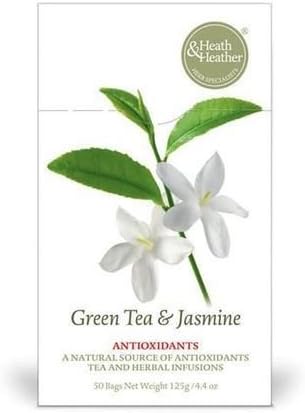 (8 PACK) - Heath&amp;H Green Tea &amp; Jasmine Flowers| 50 Bags |8 PACK - SUPER SAVER - SAVE MONEY