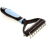 Hundebürste, Unterfellbürste , Unterwollbürste für Hunde und auch Katzen mit Mittel & Lang Haar- Effektives Entfernen von Unterwolle & Verfilzungen, für kleine & große Tiere geeignet