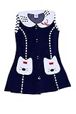 LITTLE PANDA Frock for Baby Girls Cotton Dress (Blue, 2-3 Years)