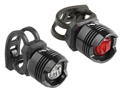 M-Wave Set Apollon Mini Rücklicht/Vorne, 2 LEDs, Schwarz