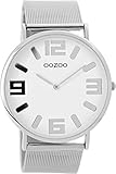 Oozoo Vintage Damenuhr Metallband 42 MM Weiss/Silberfarben C8880