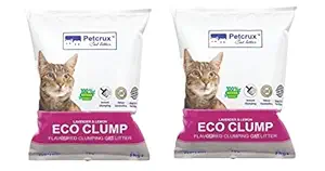 Petcrux Exclusive Scoopable Eco Clump Bentonite Cat Litter 10 L Equivalent to 5 Kg (Pack of 2 - Total 20 L)