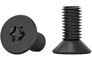 Drenky Vis à Tête Fraisée Noir 20 Pièces M6 X 12mm Vis Torx En Acier Inoxydable 304 Filetage Complet à Métaux Visserie Pour L'équipement De Machine Et Les Meubles à La Maison