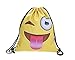 Produktbild Hanessa Jutebeutel -Smiley-Emoji zwinkern Zunge gelb - mit lustigem Spruch Aufdruck Sportbeutel lustige Sprüche Rucksack Beutel Tasche Gym Bag Hipster Fashion Sport-Tasche Einkaufs-Tasche RU-292