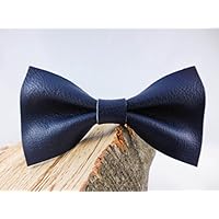 Dunkelblaue Leder Fliege