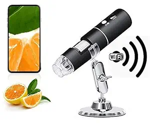 Microware Wireless Digital Microscope 50X-1000X 1080P Handheld Portable Mini WiFi USB Microscope Camera with 8 LED Lights for iPhone/iPad/Smartphone/Tablet/PC