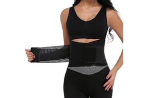 ATEK Waist Trainer Belt, Adjustable Waist Trimmer Sweat Belt, Foldable and Lightweight Waist Slimming Sweat Belt for Women, Waist Cincher Trimmer for Weight Loss, Core Support, Tummy
