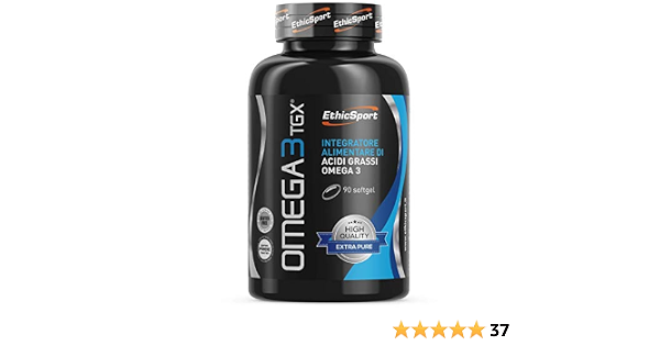EthicSport - Omega 3 TGX - Barattolo da 240 softgel x 1437 mg - Integratore  alimentare di acidi grassi omega 3 in forma di trigliceride : Amazon.it:  Salute e cura della persona