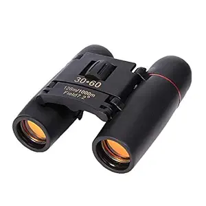 JEEJEX 30x60 Waterproof/Fogproof Roof Prism Binoculars,Portable Mini Compact Telescope for Bird Watching,Traveling,Concerts High Powered Binoculars | for Both Adults & Kids, Waterproof (Black)