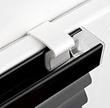 Abmessungen: Länge x Breite: ca. 3 x 2 cm, Farbe: Weiß, Material: Kunststoff, zur Befestigung am Fensterrahmen ohne Bohren, Für Fensterrahmen einer Stärke bis max. 20 mm Lieferumfang: 10 Klemmhalter