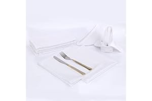 FURZON Kitchen Cloth Napkins 12 Pack Luxuriously Soft Durable Quality Cotton Napkin Perfect for Hotel Family Dinners Wedding and Home Use (18 inches x 18 inches)