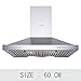 Elica Pyramid Plus Baffle Filter Kitchen Chimney with 60 cm, 875 m³/hr (Stainless Steel) RS.6350.00