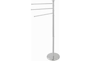 FERIDRAS 906002 Piantana Portasciugamani, 3 Bracci, Cromo, 6x23x37 cm