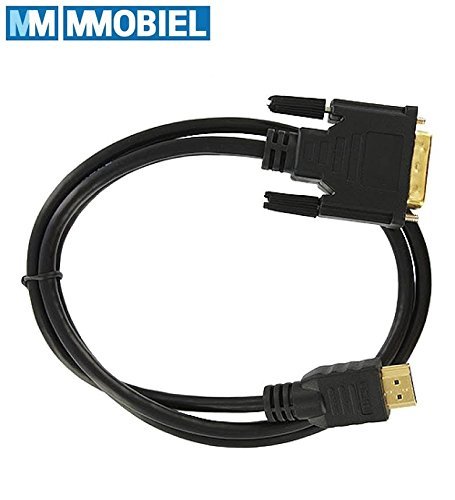 High Speed DVI zu HDMI Adapter Kabel vergoldete Kontakte unterstützt alle Hochauflösenden LCD und LED Bildschirme Verbindungskabel 1 Meter MMOBIEL