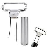 Ent- und Verkorker mit 2 Stahlfedern zum Öffnen und Wiederverschließen von Flaschen mit Natur- und Kunststoffkorken, Mit Kapselheber zum Öffnen von Flaschen mit Kronkorken