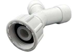 JD Brands Washing Machine and Dishwasher Y Piece Splitter Connector | 3/4 Inch BSP Plastic Hose Connector | Dual Outlet Adapter for Two Appliances