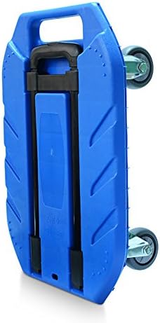 ZGL Trolley 4-wheel Platform Truck - Multi-Functional Folding Platform Truck for Easy Transportation/Heavy Lifting Hand Car (Color : Blue)