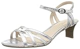 esprit sandaletten grau In gecrashter Leder-Optik ESPRIT Damen Birkin Sandal Riemchensandalen, Grau (Silver 090), 37 EU