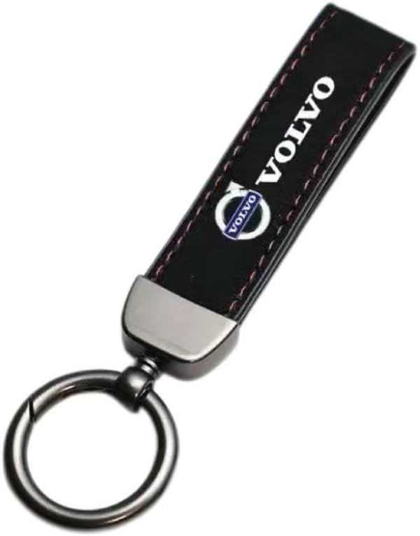 ONEMAJI Key Rings for Vo-lvo S60 XC90 V40 V60 S90 V90 XC60 XC40 AWD, Anti-Lost Key Rings with Logo Emblems Personalised Licence Plate Keychain Car Decoration Accessories Men Women,Black