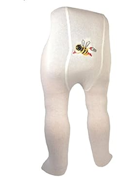 Baby Strumpfhose weiß mit Stickmotiv