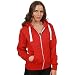 Womens Ladies Sweatshirt Plain Hoodie Fleece Hooded Coat Zip Jacket Plus Size