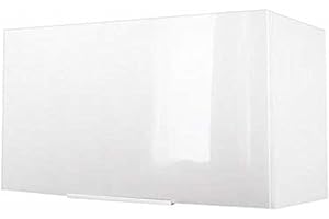BERLIOZ CREATIONS Meuble HAUT de cuisine Sur-Hotte 60 cm, Blanc Haute Brillance, 60 x 34 x 35 cm
